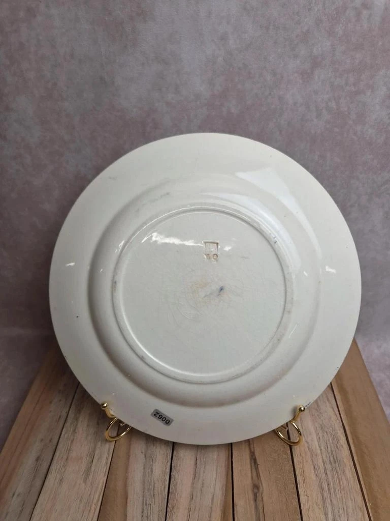 Rond schaal terre de fer Hippolyte Boulenger – Model Gagny – Oud blauw – photo 6